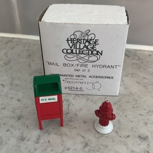 Department 56 Dickens' Village MAIL BOX AND FIRE HYDRANT 5214-0